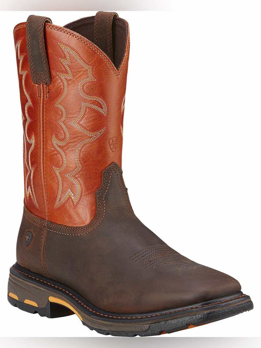 Ariat Men's WorkHog Wide Square Toe Steel Toe Work Boot Dark Size 12